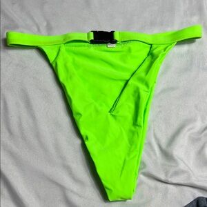 Neon Green Bikini Bottoms Cut out Risqué L